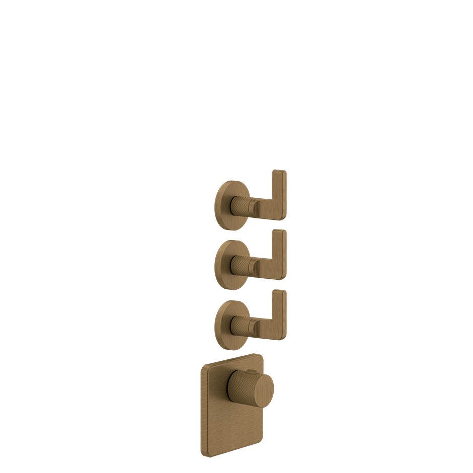 Gessi Shower Mixer 58216 in Antique Brass