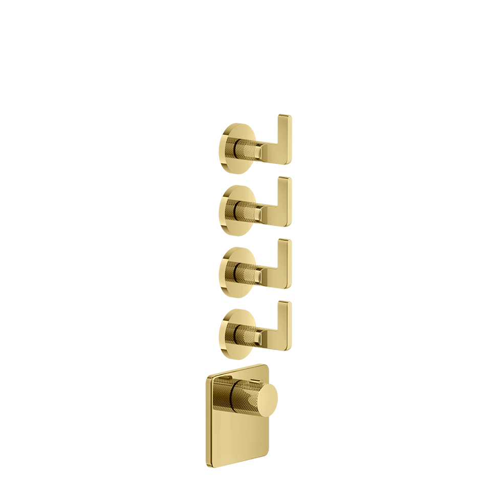 Gessi Shower Mixer 58218 in Gold Pvd