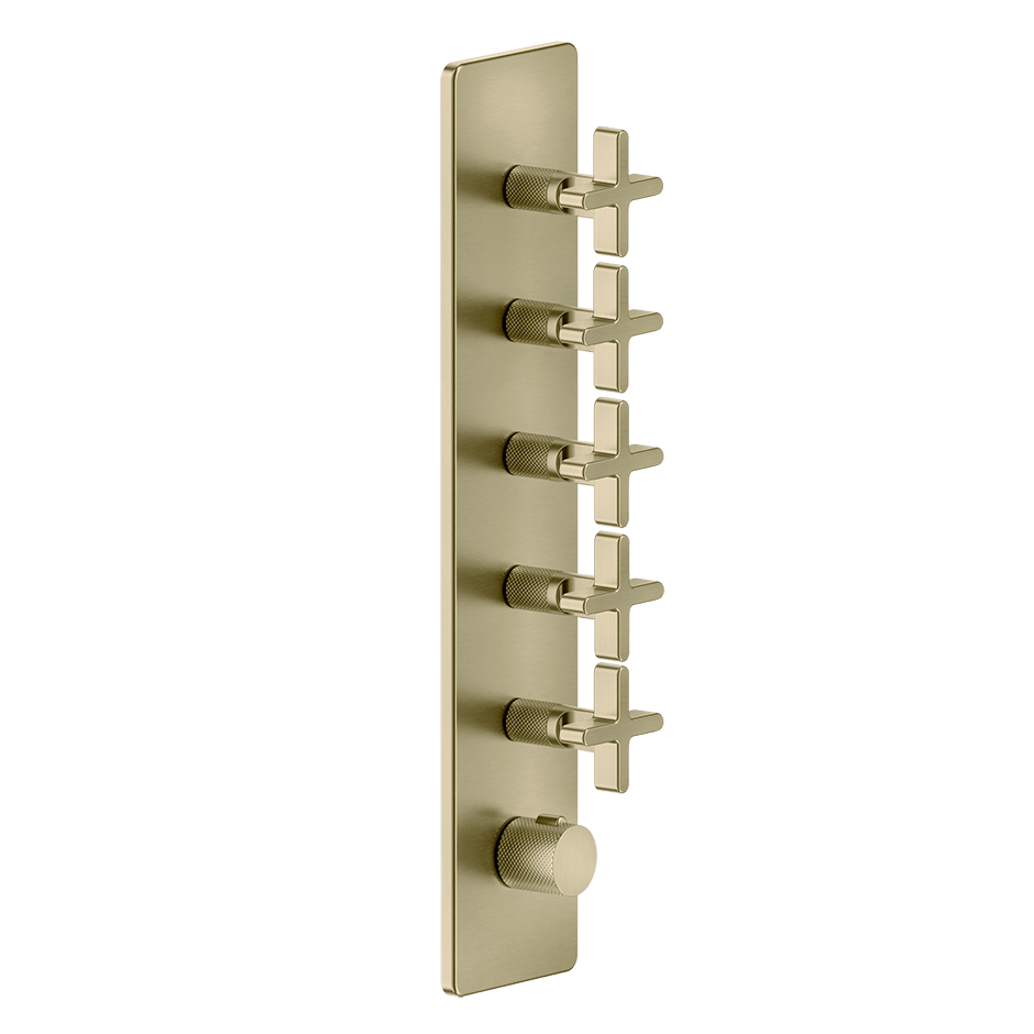 Gessi Shower Mixer 58230 in Brass Brushed Pvd