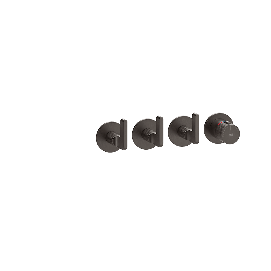 Gessi Shower Mixer 58336 in Black Metal Br. Pvd