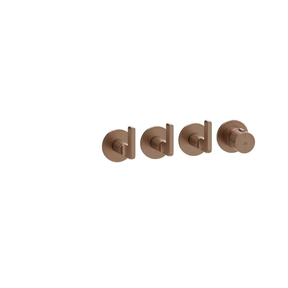 Gessi Shower Mixer 58336 in Copper Brushed Pvd