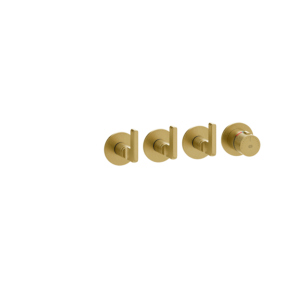 Gessi Shower Mixer 58336 in Gold Brushed Pvd