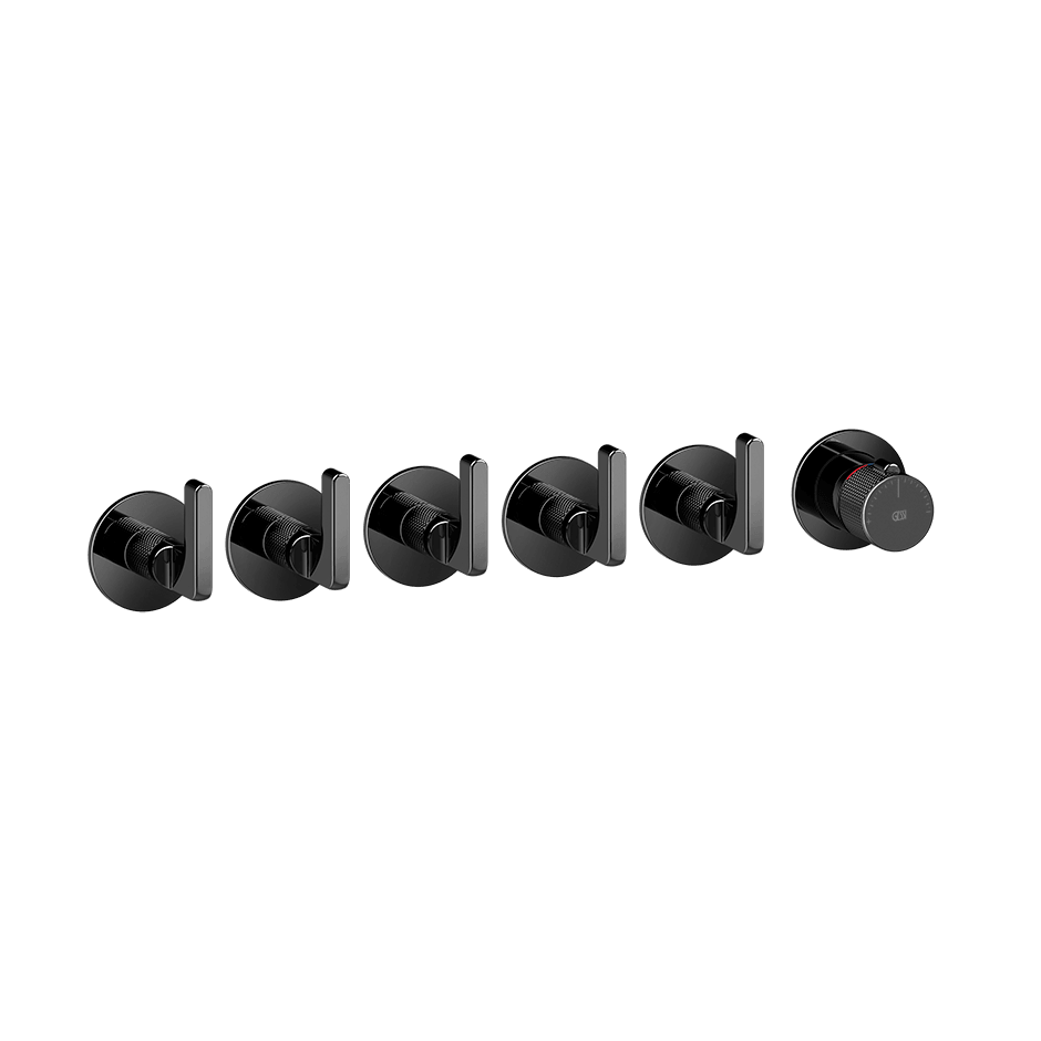 Gessi Shower Mixer 58340 in Black Metal Pvd