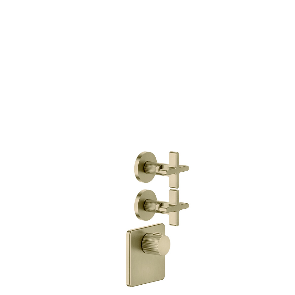 Gessi Shower Mixer 58344 in Brass Brushed Pvd
