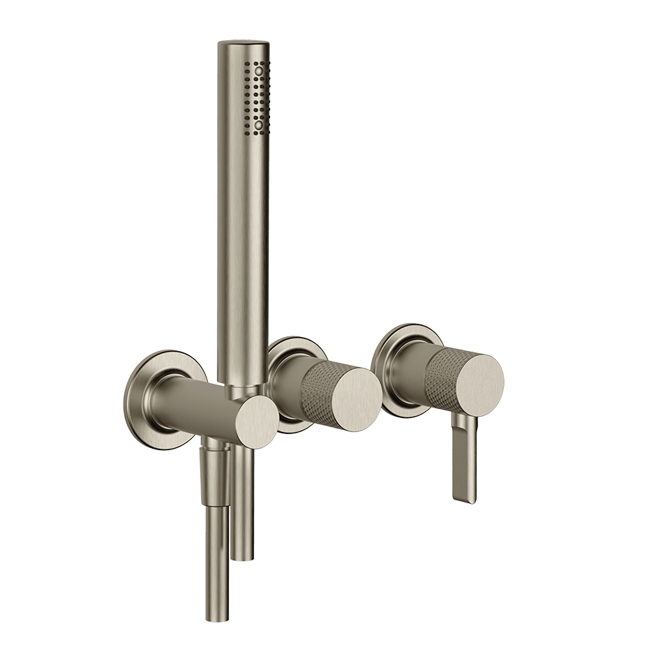 Gessi Bath Mixer 58345 in Finox Brushed Nickel