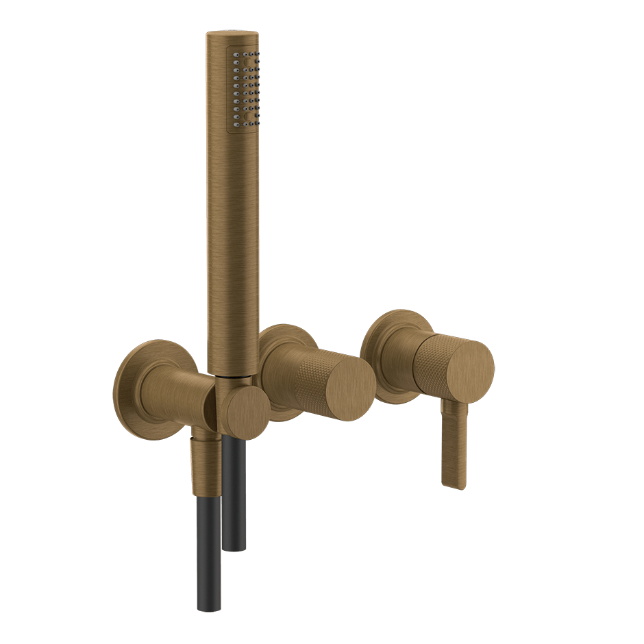 Gessi Bath Mixer 58345 in Antique Brass
