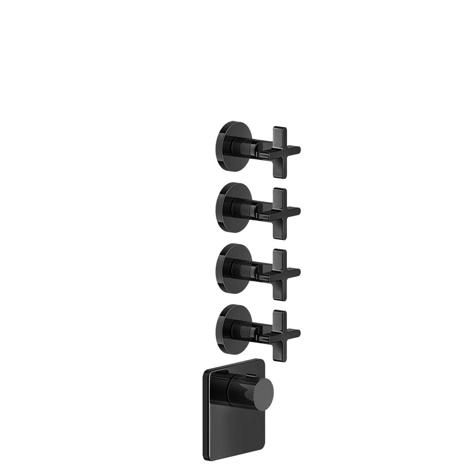 Gessi Shower Mixer 58348 in Black Metal Pvd