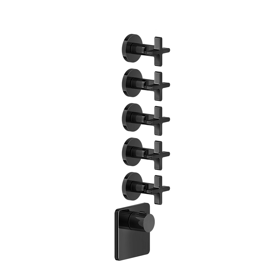 Gessi Shower Mixer 58350 in Black Metal Pvd