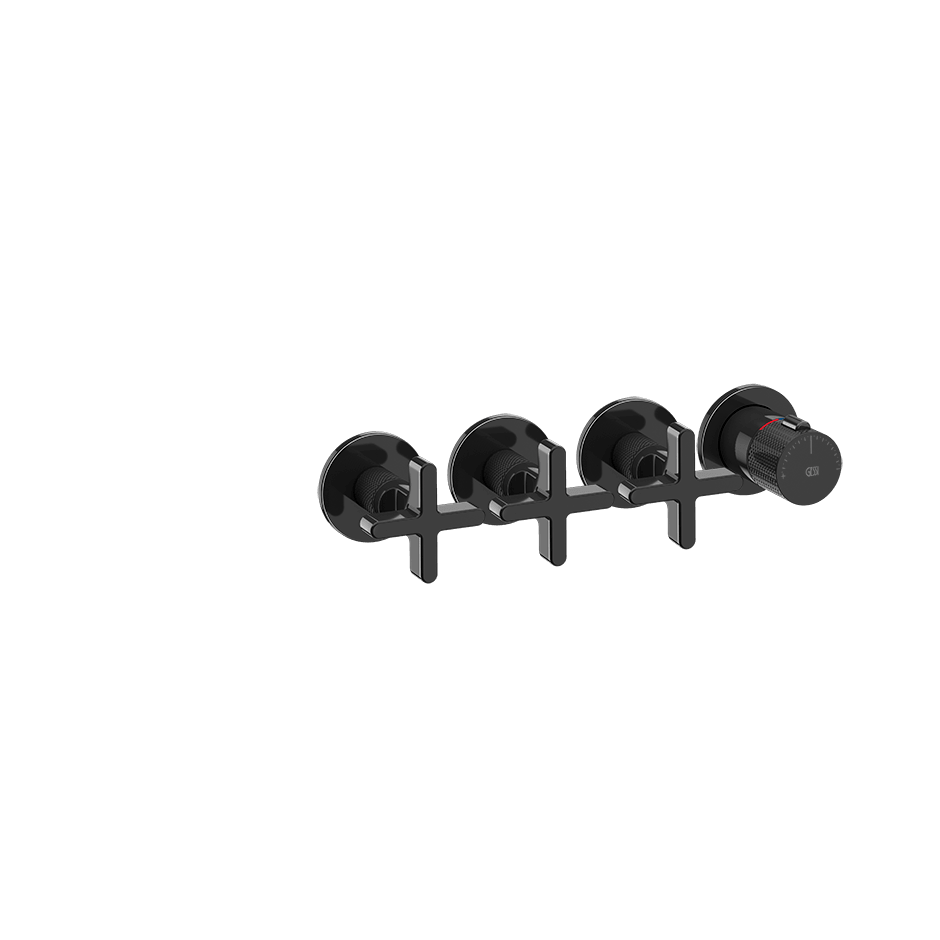 Gessi Shower Mixer 58436 in Black Metal Pvd