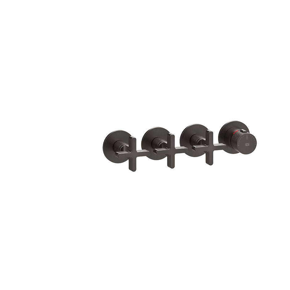 Gessi Shower Mixer 58436 in Black Metal Br. Pvd