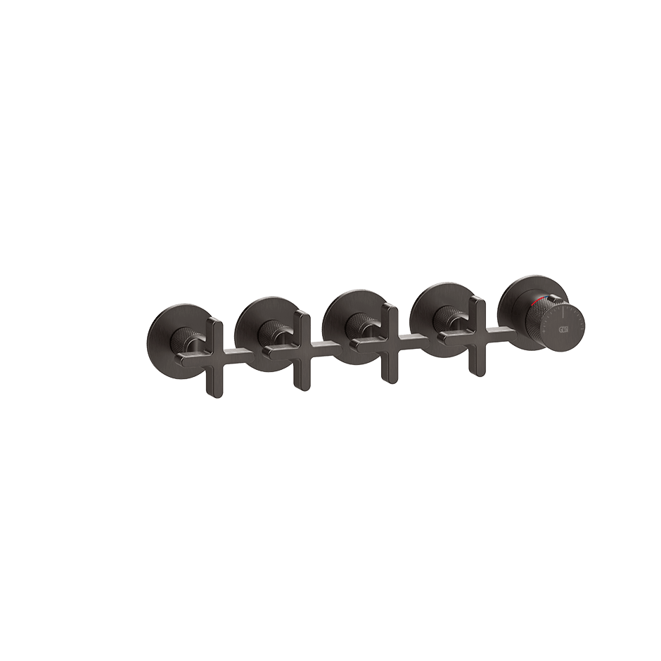Gessi Shower Mixer 58438 in Black Metal Br. Pvd