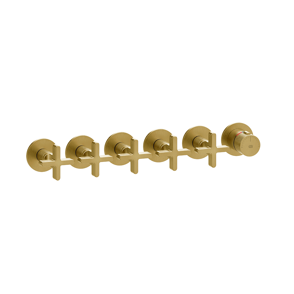Gessi Shower Mixer 58440 in Gold Brushed Pvd