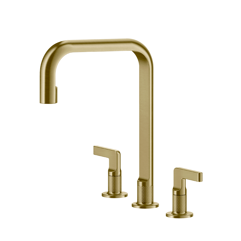 Gessi Sink Mixer 58701 in Brass Brushed Pvd