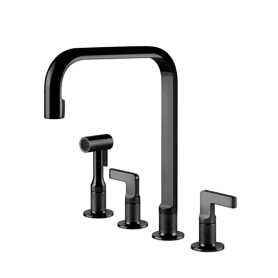 Gessi Sink Mixer 58703 in Black Metal Pvd