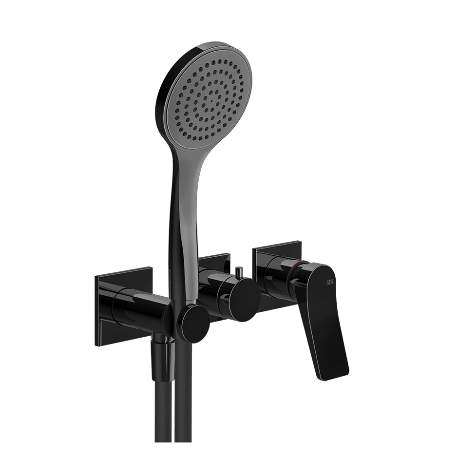 Gessi Shower Mixer 59036 in Black Metal Pvd