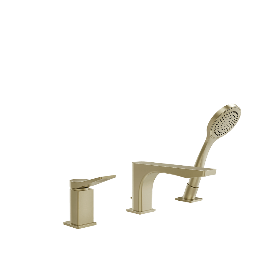 Gessi Bath Mixer 59037 in Brass Brushed Pvd