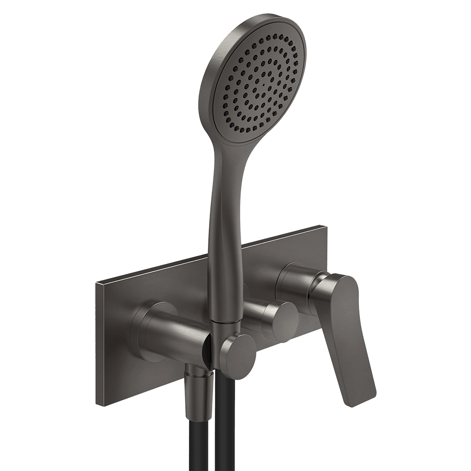 Gessi Bath Mixer 59141 in Black Metal Br. Pvd