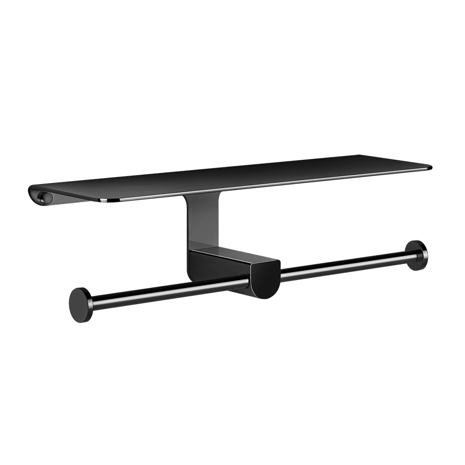 Gessi Paper Roll Holder 59450 in Black Metal Pvd