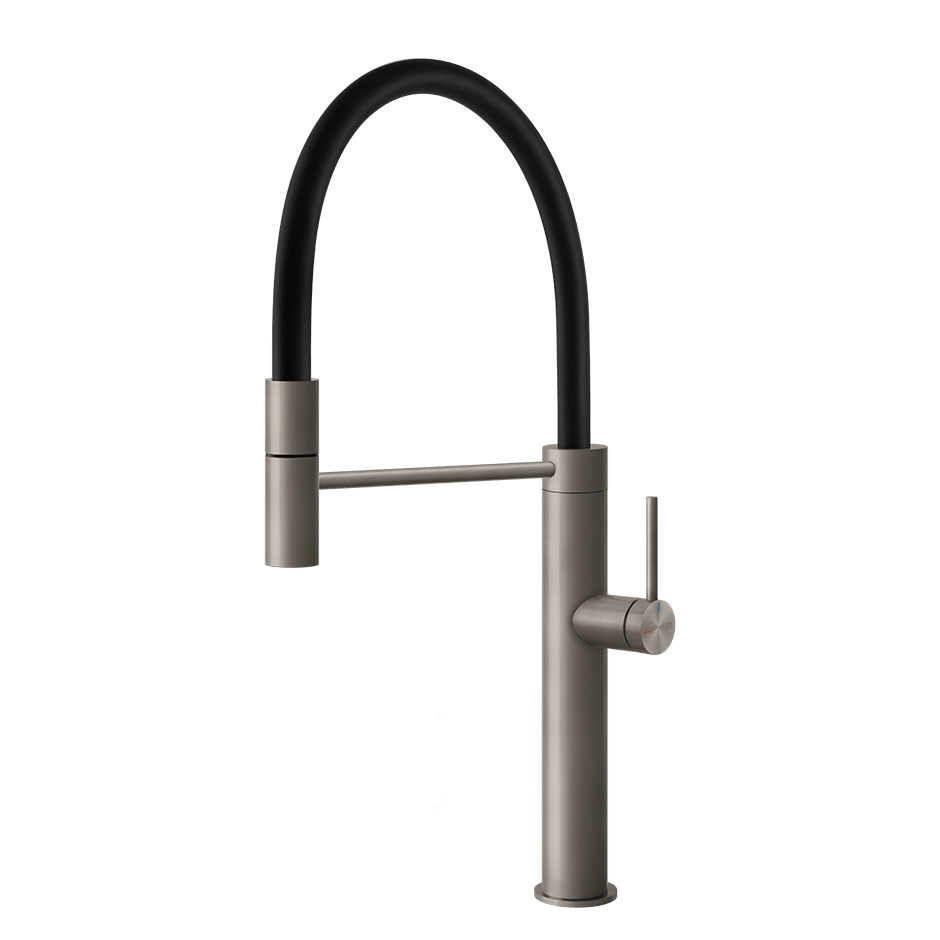 Gessi Sink Mixer 60010 in Steel Brushed