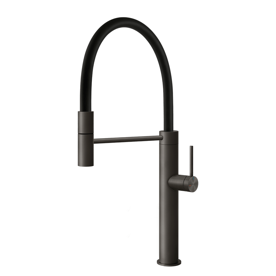 Gessi Sink Mixer 60010 in Black Metal Br. Pvd