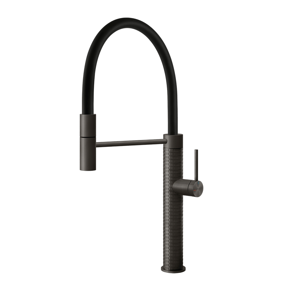Gessi Sink Mixer 60012 in Black Metal Br. Pvd