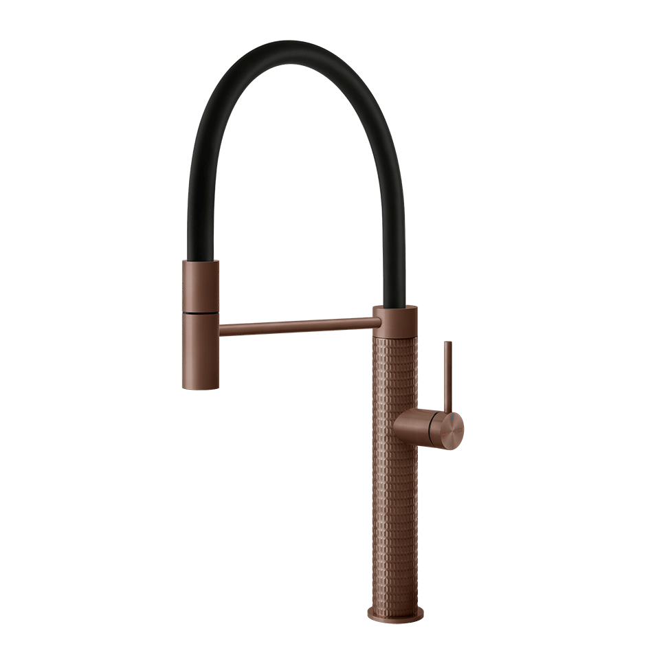 Gessi Sink Mixer 60012 in Copper Brushed Pvd