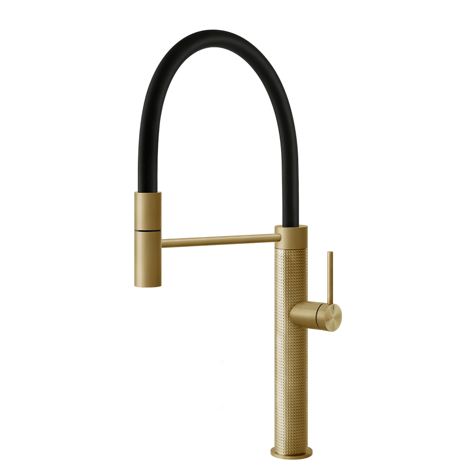 Gessi Sink Mixer 60014 in Brass Brushed Pvd