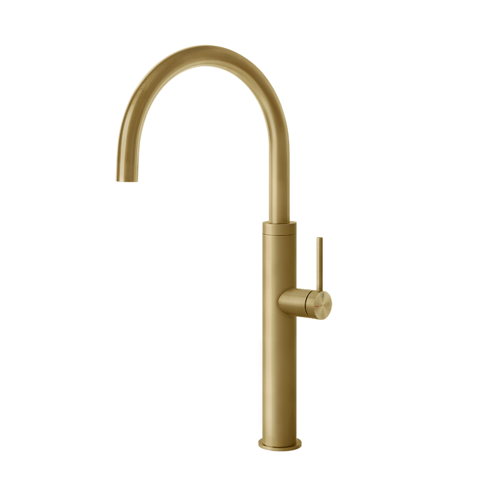 Gessi Sink Mixer 60016 in Brass Brushed Pvd