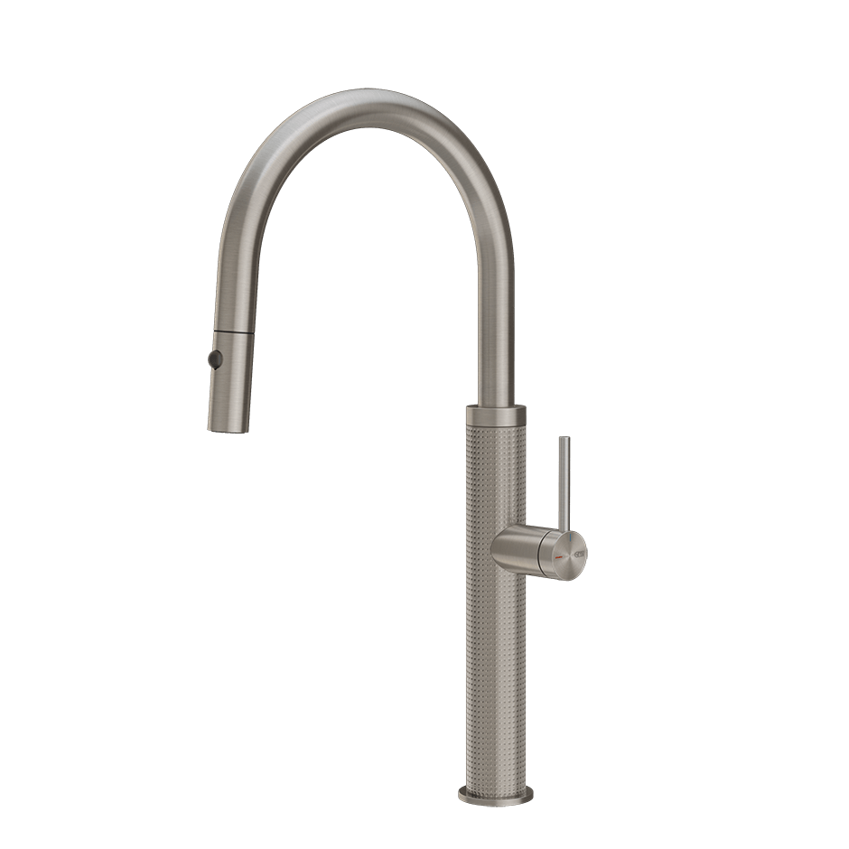 Gessi Sink Mixer 60026 in Steel Brushed