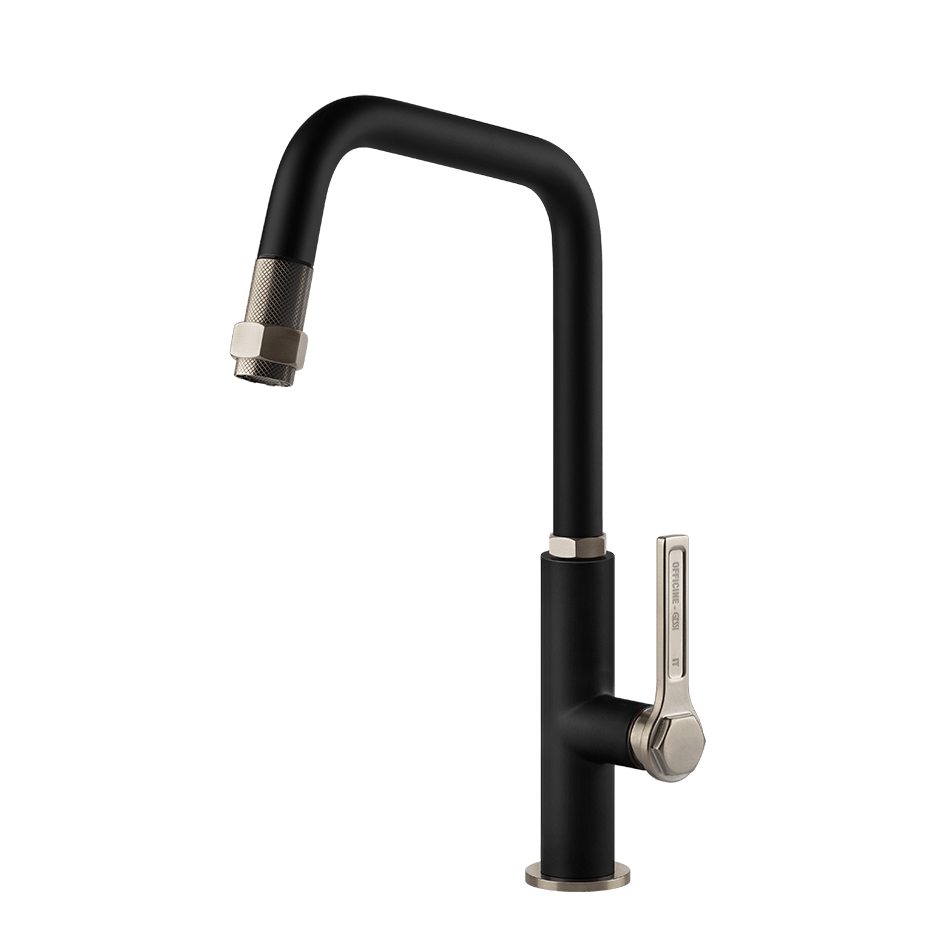 Gessi Sink Mixer 60053 in Matte Black/Finox