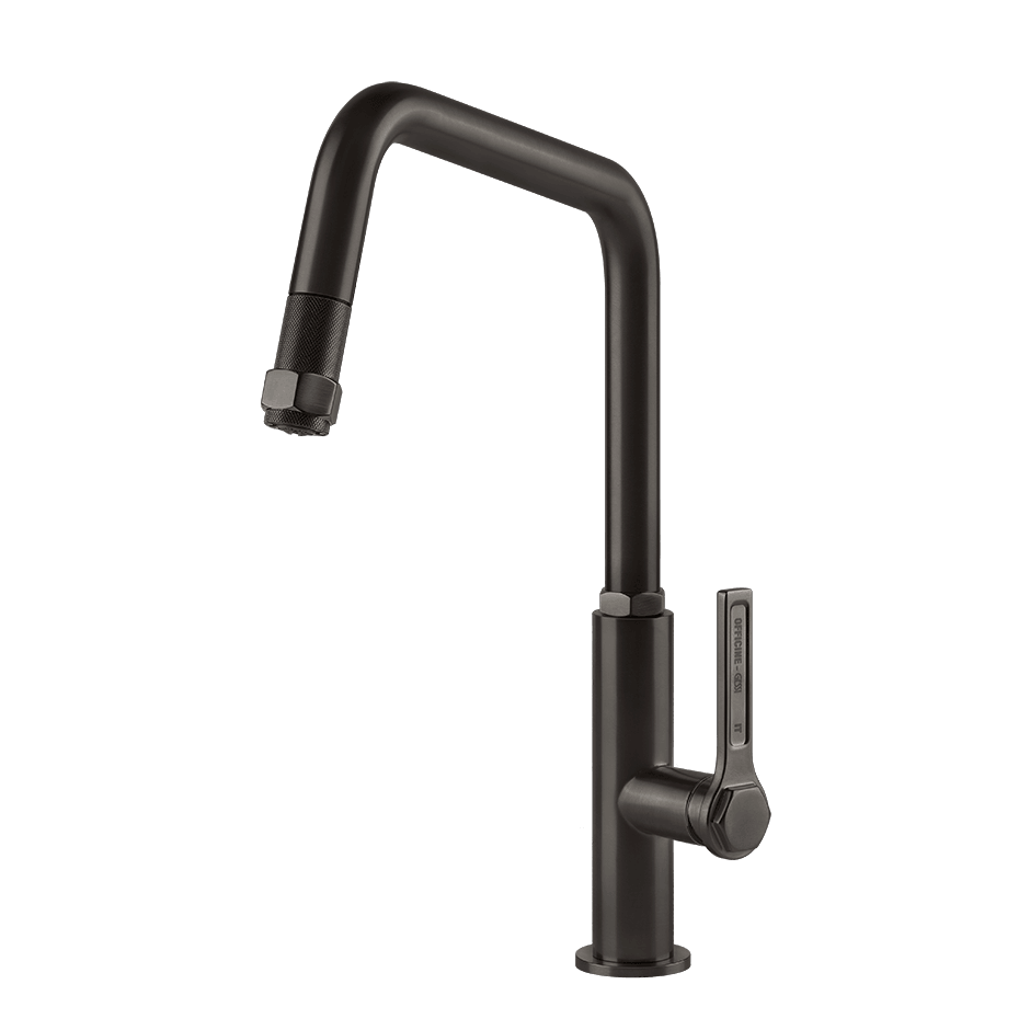 Gessi Sink Mixer 60053 in Black Metal Br. Pvd