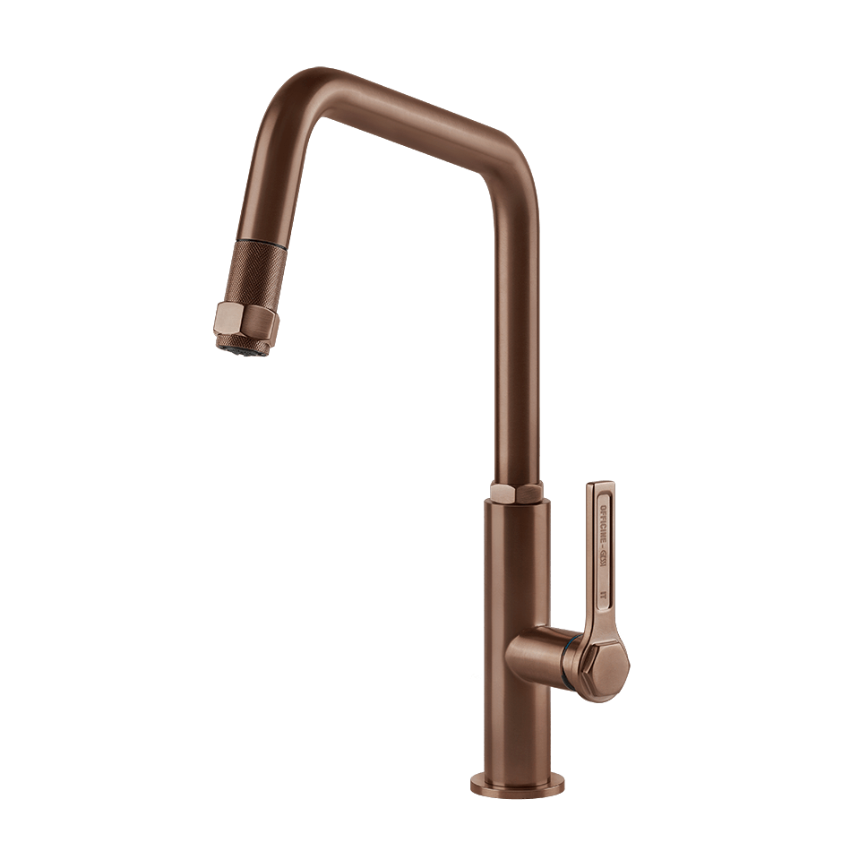 Gessi Sink Mixer 60053 in Copper Brushed Pvd