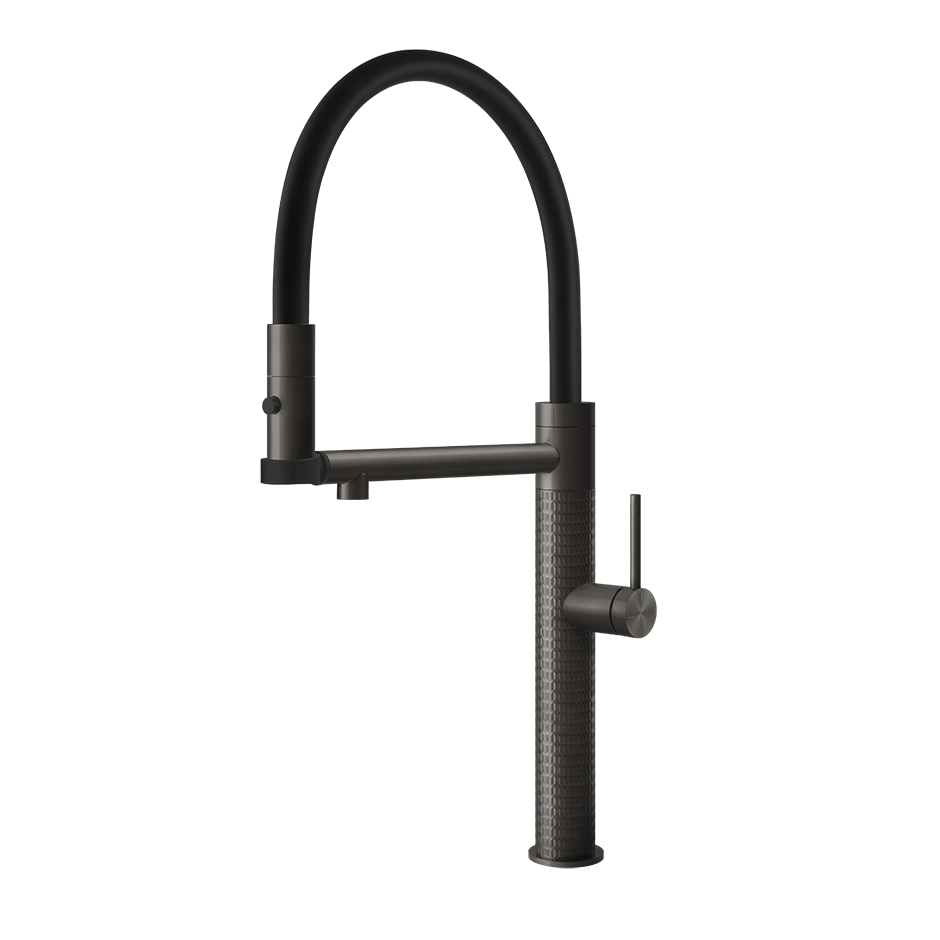 Gessi Sink Mixer 60212 in Black Metal Br. Pvd