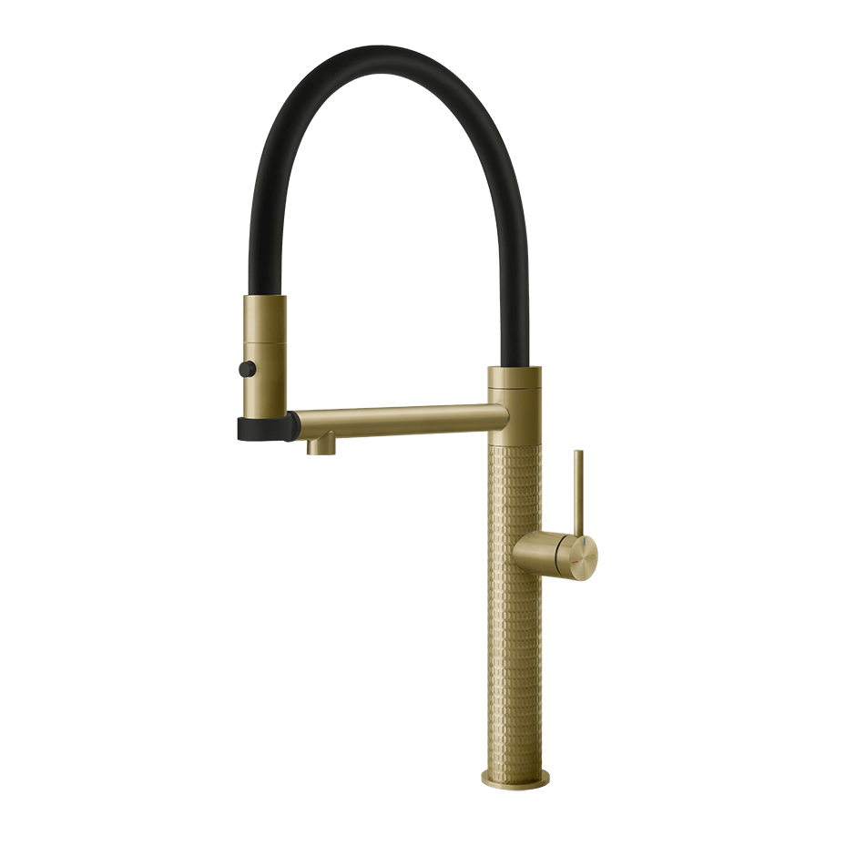 Gessi Sink Mixer 60212 in Brass Brushed Pvd