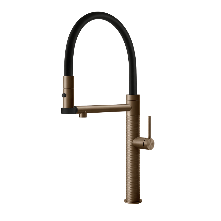 Gessi Sink Mixer 60212 in Coffee Bronze Brushed Pvd