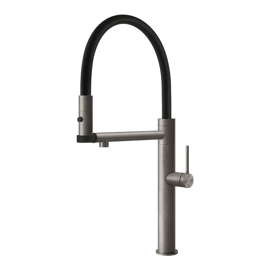 Gessi Sink Mixer 60214 in Steel Brushed