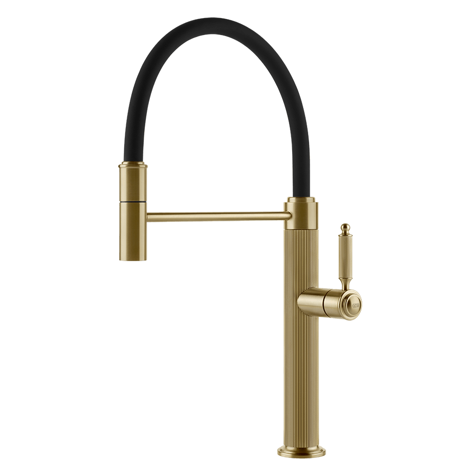 Gessi Sink Mixer 60634 in Brass Brushed Pvd
