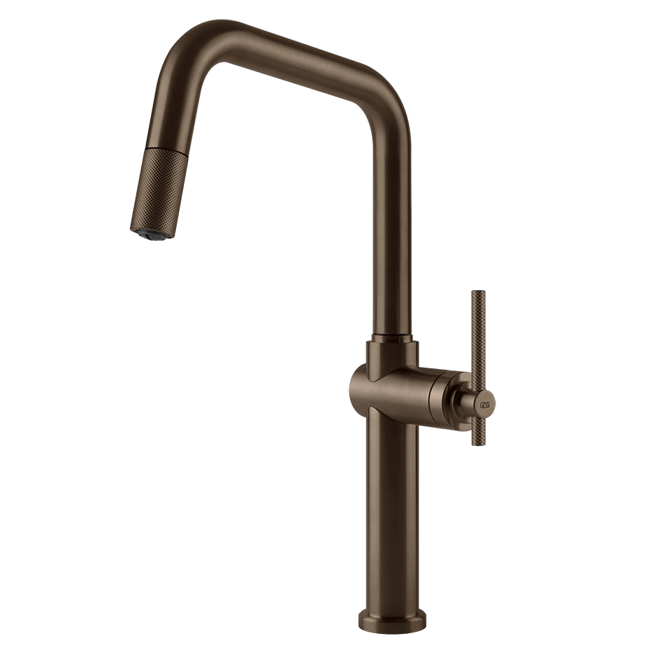 Gessi Sink Mixer 60652 in Coffee Bronze Brushed Pvd