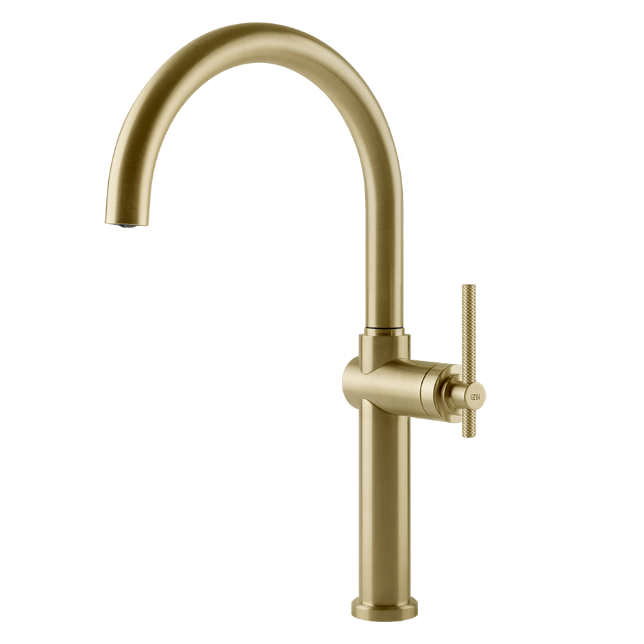 Gessi Sink Mixer 60670 in Brass Brushed Pvd
