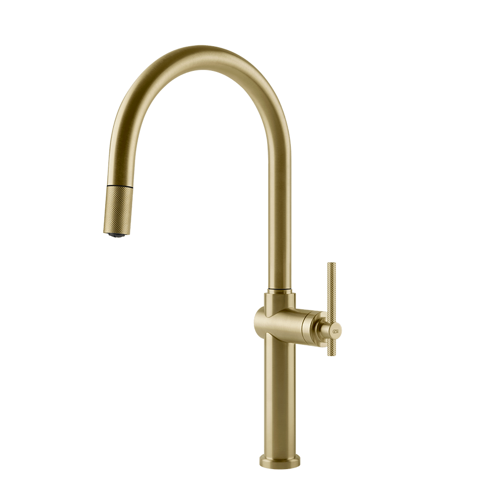 Gessi Sink Mixer 60672 in Brass Brushed Pvd