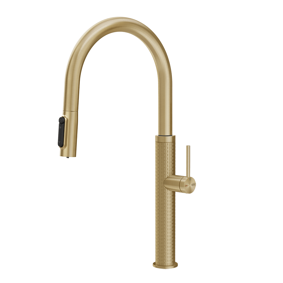 Gessi Sink Mixer 60824 in Brass Brushed Pvd