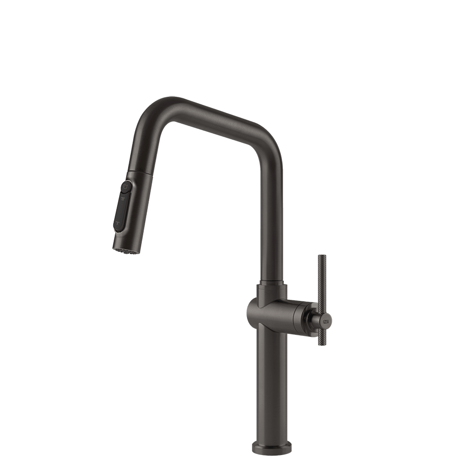 Gessi Sink Mixer 60852 in Black Metal Br. Pvd