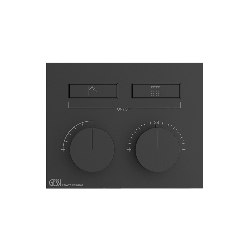 Gessi Shower Mixer 63004 in Matte Black