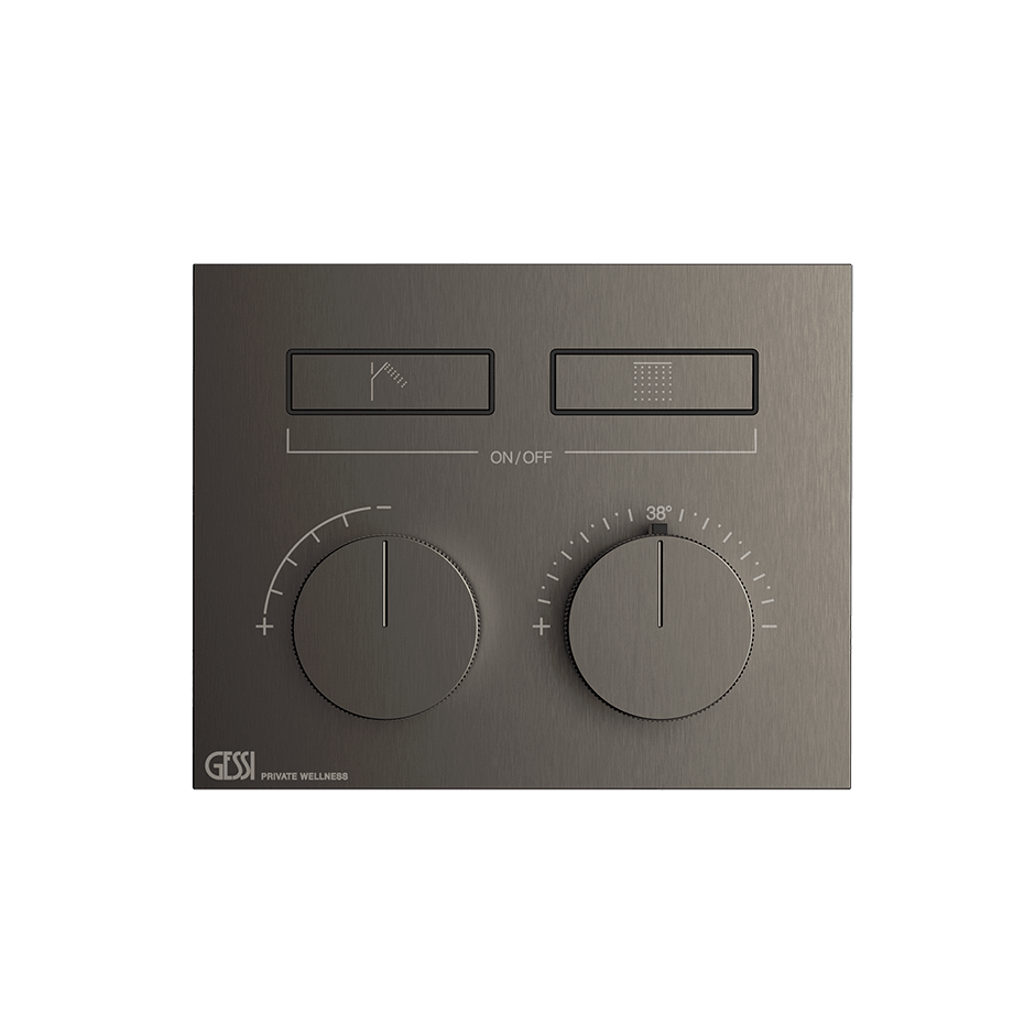 Gessi Shower Mixer 63004 in Black Metal Br. Pvd