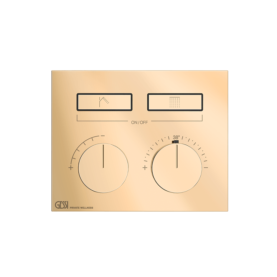 Gessi Shower Mixer 63004 in Warm Bronze Pvd