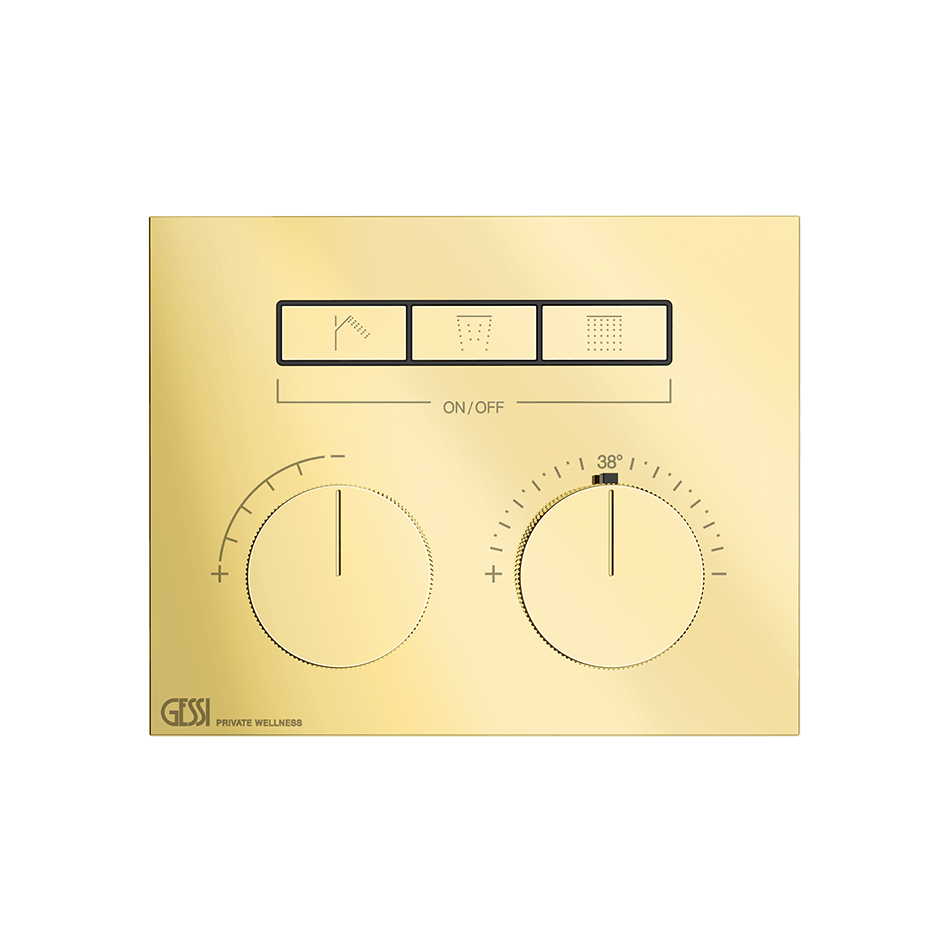 Gessi Shower Mixer 63006 in Gold Pvd