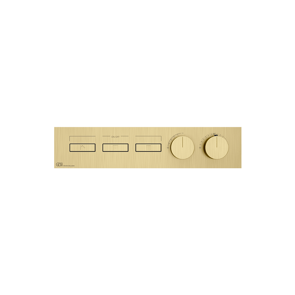 Gessi Shower Mixer 63014 in Brass Brushed Pvd