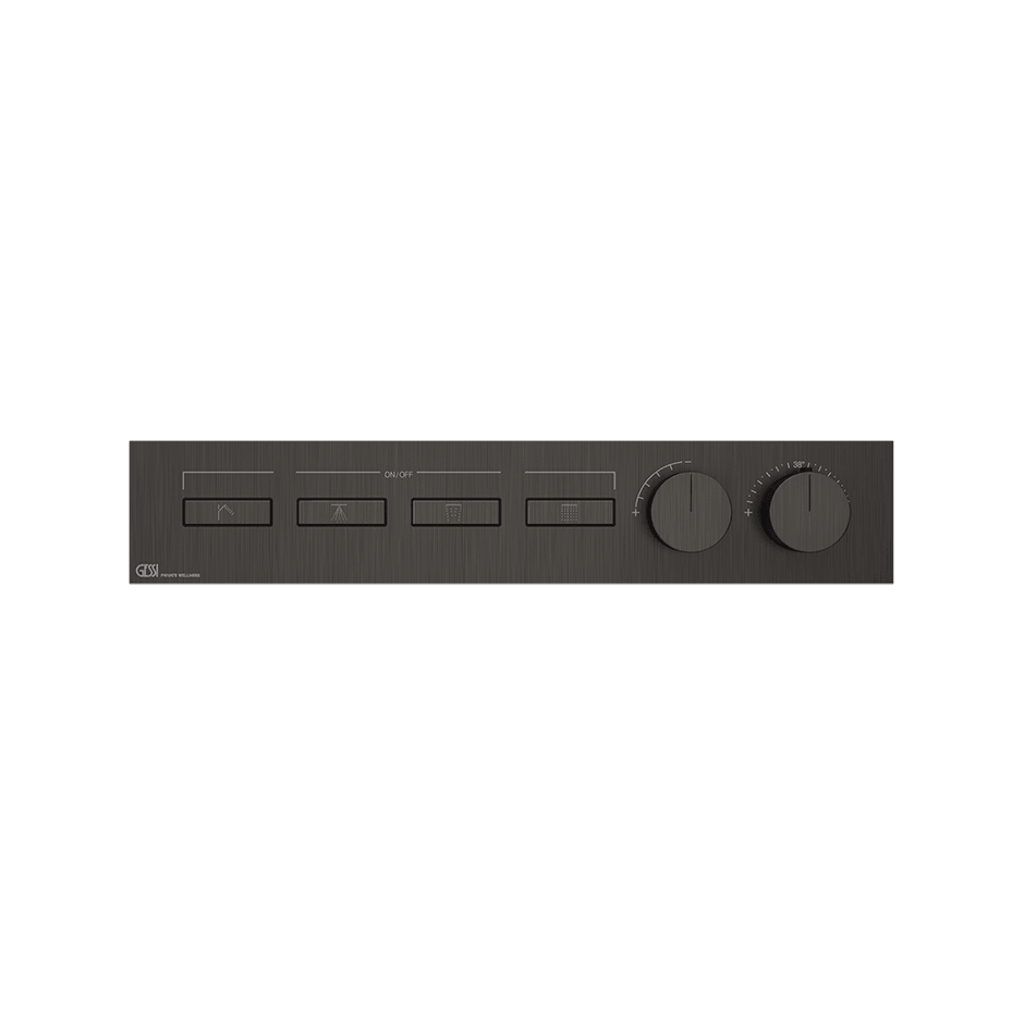 Gessi Shower Mixer 63016 in Black Metal Br. Pvd