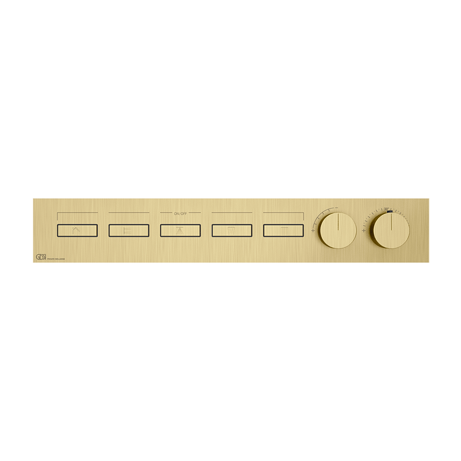 Gessi Shower Mixer 63018 in Brass Brushed Pvd