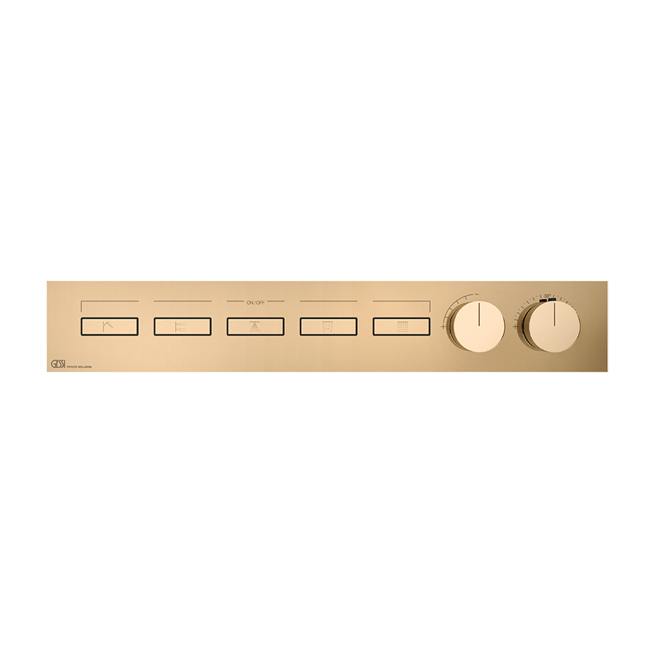 Gessi Shower Mixer 63018 in Warm Bronze Pvd